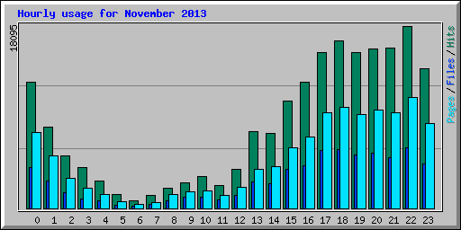 Hourly usage for November 2013